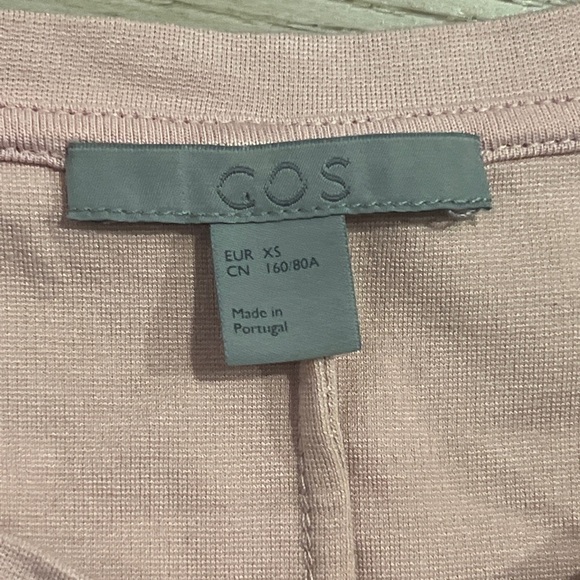 COS Circle Cut Layer Knit Mini Dress Size XS Extra Small Pink Travel Easy Fit - Picture 10 of 12